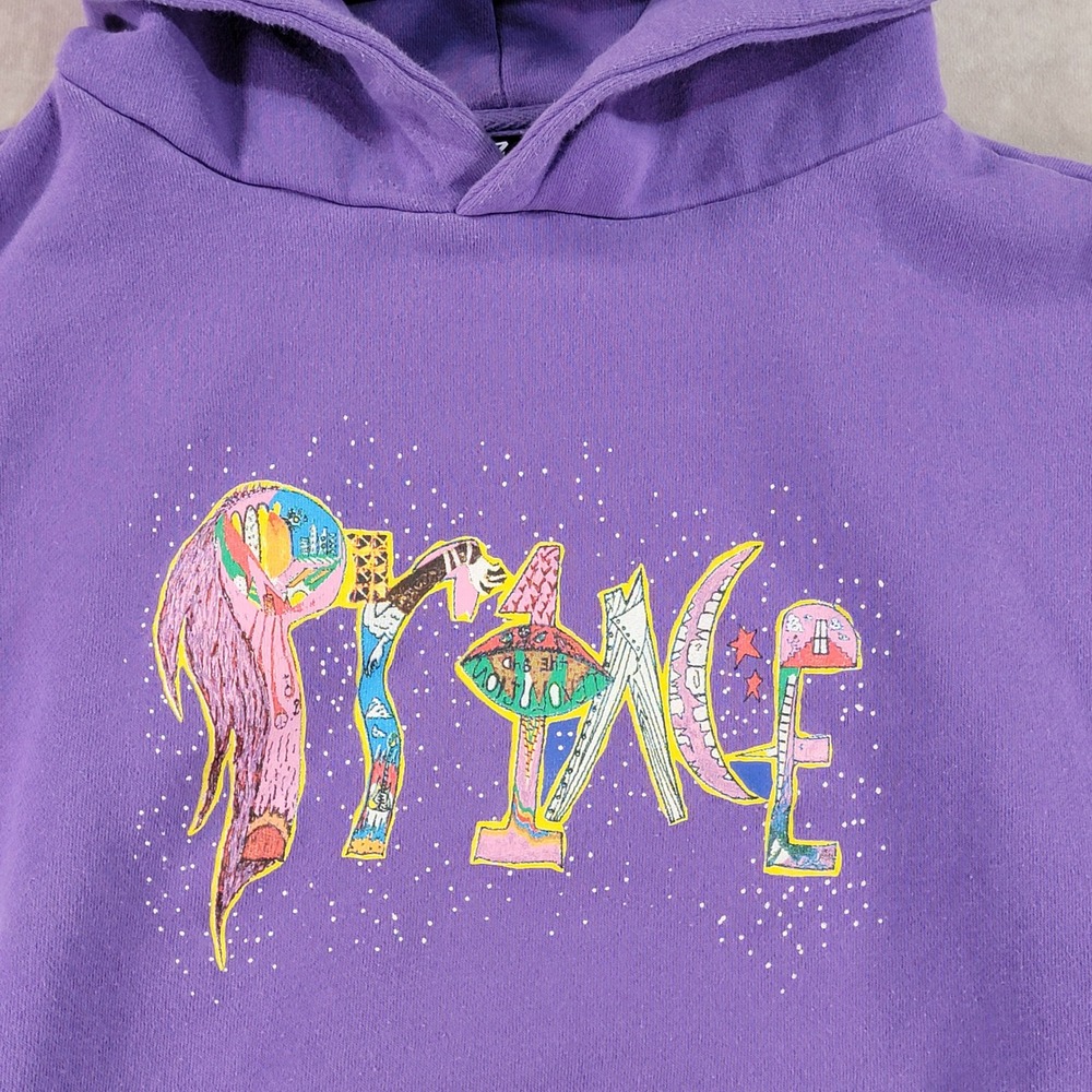 Cotton On Prince Graphic Hoodie Purple Long Sleeve Sweatshirt Large